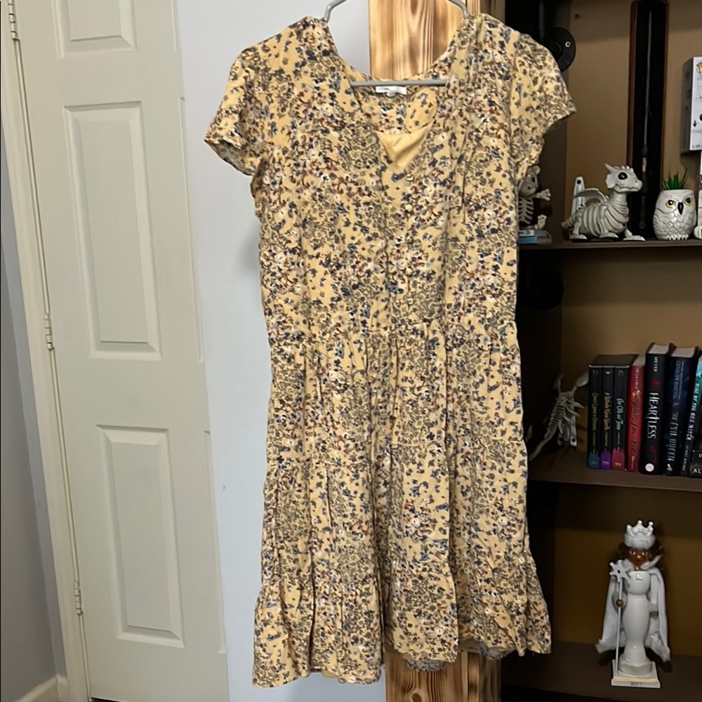 Maurices Yellow Floral Mini Dress